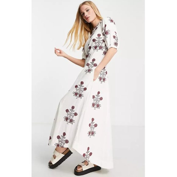 NWT $298 FREE PEOPLE CACTUS FLOWER EMBROIDERED MIDI / MAXI DRESS  SIZE SMALL - Picture 2 of 8